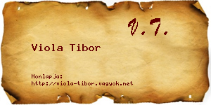 Viola Tibor névjegykártya