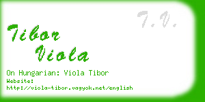 tibor viola business card